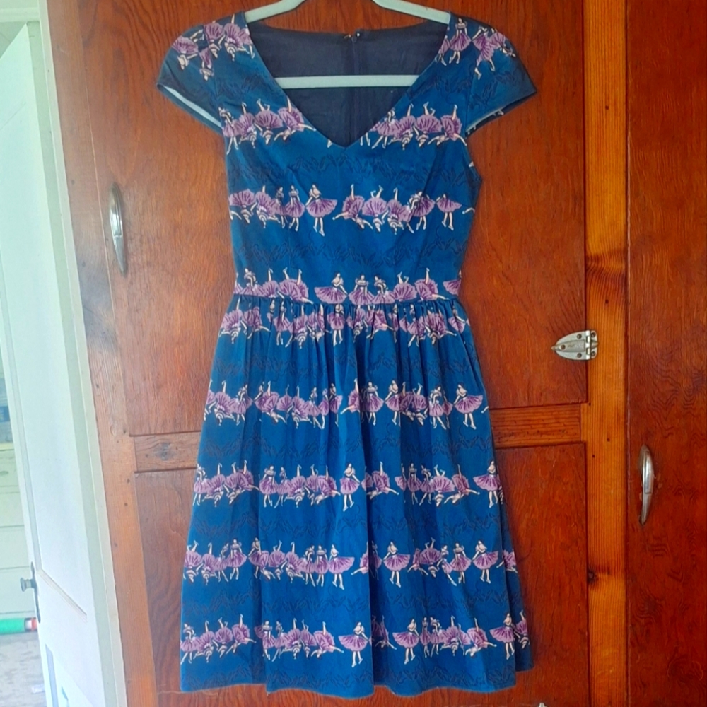 Mod cloth fit and flare ballerina dress